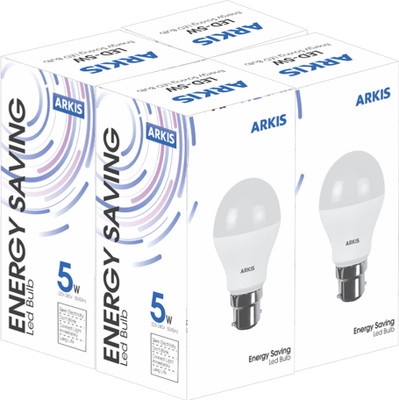 

ARKIS 5 W Round B22 LED Bulb(White, Pack of 4)