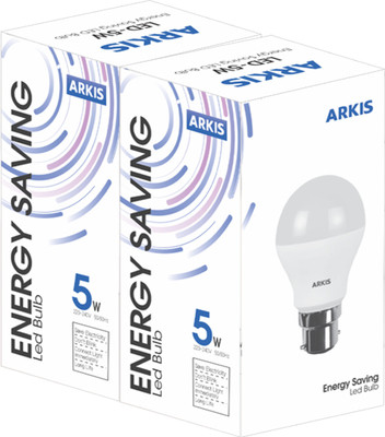 

ARKIS 5 W Round B22 LED Bulb(White, Pack of 2)