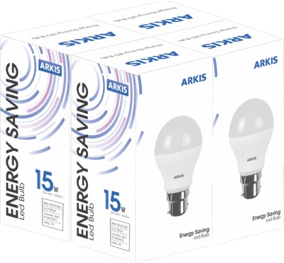 ARKIS 15 W Round B22 LED Bulb(White, Pack of 4)