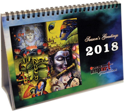 

impart CAL02 2018 Table Calendar(Multicolor, KRISHNA)