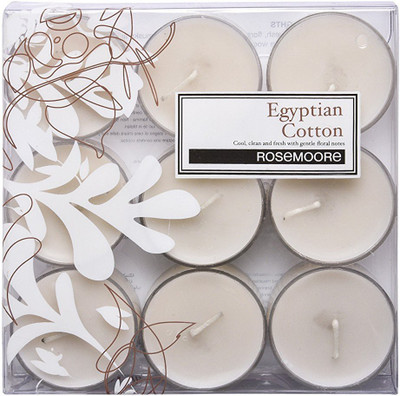 

Rosemoore Egyptian Cotton Scented Tea Lights Candle(Beige, Pack of 9)