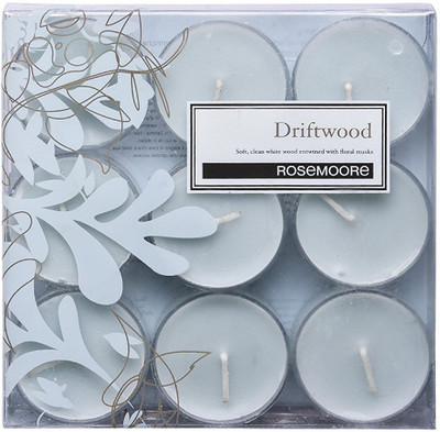 

Rosemoore Driftwood Scented Tea Lights Candle(Beige, Pack of 9)