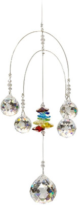 Discount4product Rotating Crsytalball Hanging Car Hanging Ornament(Pack of 1)