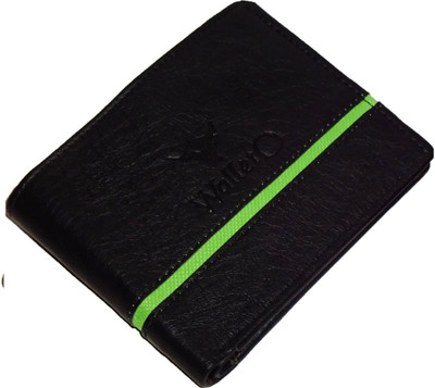 

WALLETO Unisex 100% Genuine Leather Business Card, Personal Id,Credit Card, Driving Licence Card Holder Cum Mini Money Wallet (No.7Wall_03), Slots Space for 6 Card Holder(Set of 1, Black)