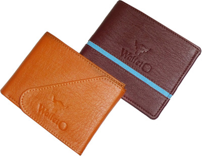 

WALLETO Unisex 100% Genuine Leather Business Card, Personal Id,Credit Card, Driving Licence Card Holder Cum Mini Money Wallet (No.2Combo_Wall_08_and_07), Slots Space for 8 Card Holder(Set of 2, Multicolor)