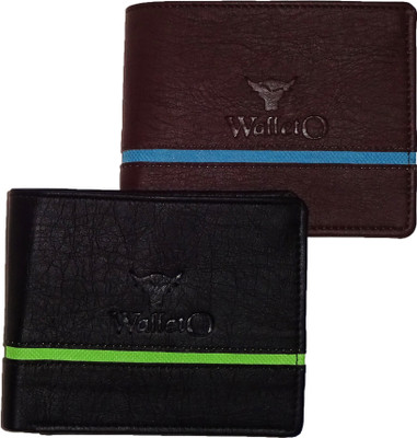 

WALLETO Unisex 100% Genuine Leather Business Card, Personal Id,Credit Card, Driving Licence Card Holder Cum Mini Money Wallet (No.9Combo_Wall_08_and_03), Slots Space for 6 Card Holder(Set of 2, Multicolor)