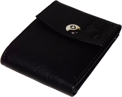 

WALLETO Unisex 100% Genuine Leather Business Card, Personal Id,Credit Card, Driving Licence Card Holder Cum Mini Money Wallet (No.2Wall_11), Slots Space for 8 Card Holder(Set of 1, Black)
