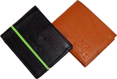 

WALLETO Unisex 100% Genuine Leather Business Card, Personal Id,Credit Card, Driving Licence Card Holder Cum Mini Money Wallet (No.1Combo_Wall_18_and_03), Slots Space for 8 Card Holder(Set of 2, Multicolor)