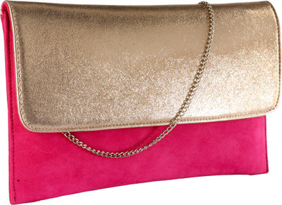 

Contrast Party Pink, Gold Clutch, Gold;pink