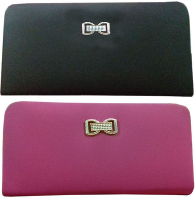 

RoseBudKol Casual Maroon, Black Clutch, Black;maroon
