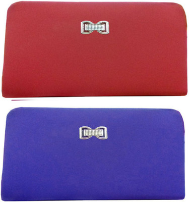 

RoseBudKol Casual Red, Blue Clutch, Blue;red
