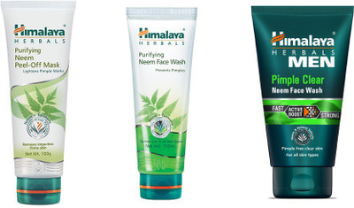 Buy Himalaya Purifying Neem Peel Off Mask Purifying Neem Face Wash Men Pimple Clear Neem Face Wash 3 Items In The Set On Flipkart Paisawapas Com