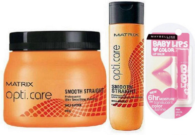 

Matrix Opti Care Hair Spa&Shampoo With Maybelline New York Pink Lolita Lipbalm(Set of 3)
