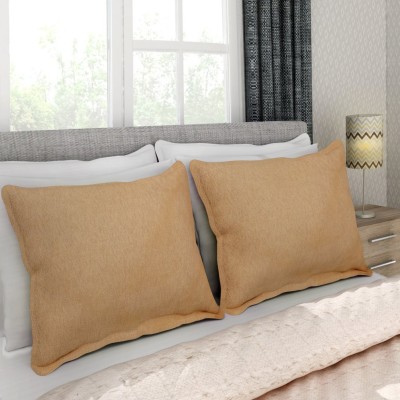 Soumya Furnishings Cotton Pillows Cover(Pack of 2, 43 cm*69 cm, Beige)