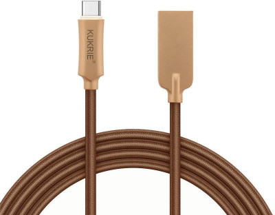 

KUKRIE TYPE C-BROWN METAL Sync & Charge Cable(Brown)