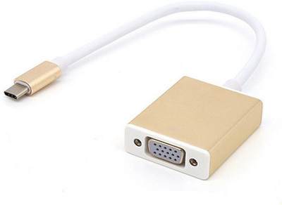 

FKU C TYPE USB 3.1 TO Female VGA Cable(computers,Laptop Macbook,TV,projector,HDTV, Gold)