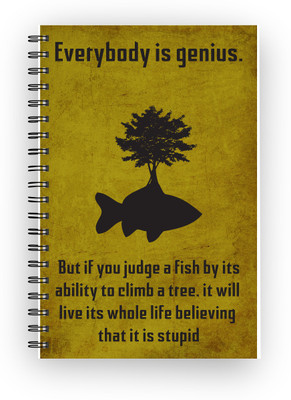 

Inkalabh A5 Notebook(Everybody is a Genius, Multicolor)