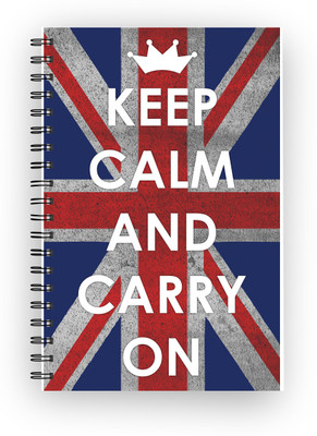 

Inkalabh A5 Notebook(Keep Calm and Carry On British, Multicolor)