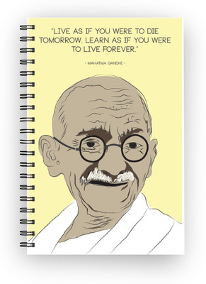

Inkalabh A5 Notebook(Mahatma Gandhi Learning Quote, Multicolor)
