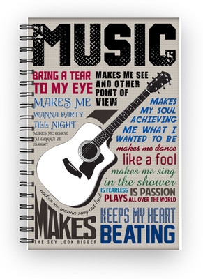 

Inkalabh A5 Notebook(Music Makes Me, Multicolor)