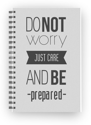 

Inkalabh A5 Notebook(Don’t worry just be prepared, Multicolor)