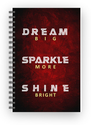Inkalabh A5 Notebook(Dream, Sparkle, Shine, Multicolor)