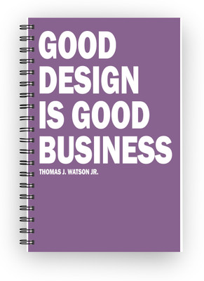 

Inkalabh A5 Notebook(Good design is good business, Multicolor)