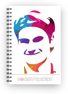 

Inkalabh A5 Notebook(Roger Federer Illustration, Multicolor)