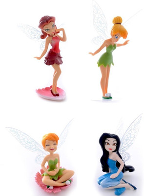 

iDream 4pcs Tinker Bell Cartoon Fairy Princess Doll Action Figures Toy Gift Set For Kids(Multicolor)