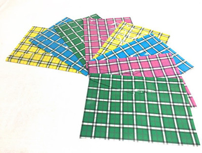 

Yes PP Burberry Print Document Bag(Set Of 8, Blue, Yellow, Green, Pink)