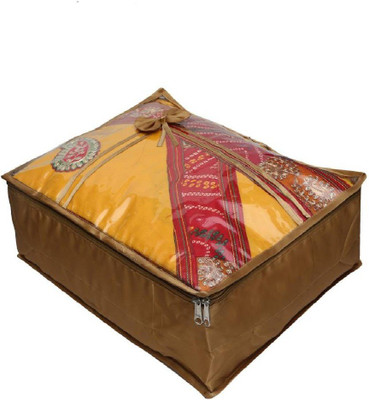 

Addyz Transparent Large Satin Saree Cover Salwar Suit Kamiz Cover Storage Bag(Beige)