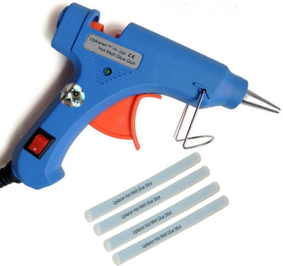 

Upkaran Electric 20W Hot Melt Glue Gun With 4 Pcs Free Mini Clear Hot Melt Glue Sticks(4inch) Standard Temperature Corded Glue Gun(7 mm)