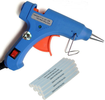

Upkaran Electric 20W Hot Melt Glue Gun With 10 Pcs Free Mini Clear Hot Melt Glue Sticks(4inch) Standard Temperature Corded Glue Gun(7 mm)