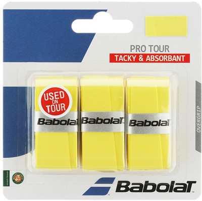 

Babolat PRO TOUR X3 Tacky Touch Grip(Yellow, Pack of 3)