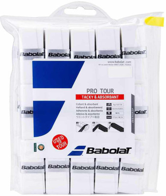 Babolat PRO TOUR X 30 Tacky Touch Grip(White, Pack of 30)