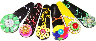

vidyawati enterprise Designer Hair Clips Combo set of 6 Hair Clip(Multicolor)