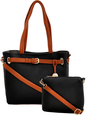 

Mark & Keith Hand-held Bag(Black, Tan)