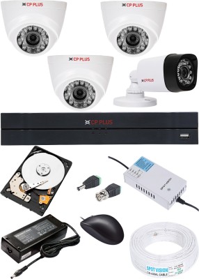 CP PLUS 4 Channal HD DVR 720p 1Pcs,Dome Camera 1MP 3Pcs,Bullet Camera 1MP 1Pcs Security Camera(1 TB, 8 Channel)