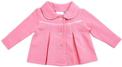 

Mini Klub Full Sleeve Solid Baby Girls Jacket, Pink