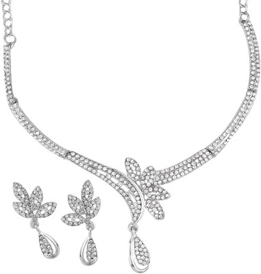 Styylo Jewels Alloy Rhodium Silver Jewellery Set(Pack of 1)