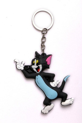 Chandrika Pearls Cute and Naughty Tom Cartoon Rubber Multi colour Keyring Key Chain