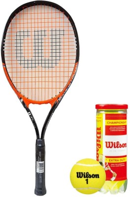 

Wilson Racquet and Ball Tennis Kit (Match Point Tennis Racquet for Adults + Championship Tennis Ball, pack of 3) Tennis Kit