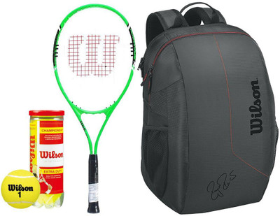 

Wilson All Tennis Kit (Advantage XL 3 Tennis Racquet for Adults + Championship Tennis Ball, pack of 3 + Team Tennis Racquet bag) Tennis Kit