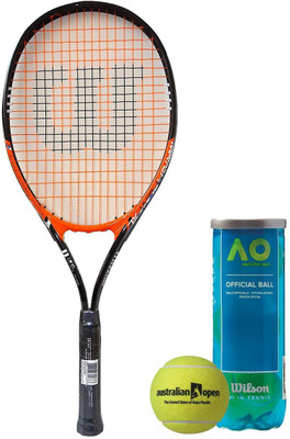 

Wilson Racquet and Ball Tennis Kit (Match Point Tennis Racquet for Adults + Australia Open Tennis Ball, pack of 3) Tennis Kit