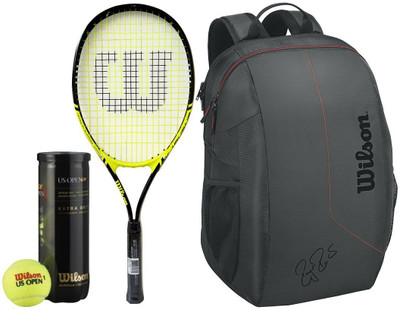 

Wilson All Tennis Kit (Energy XL 3 Tennis Racquet for Adults + US Open Tennis Ball, pack of 3 + Team Tennis Racquet bag) Tennis Kit