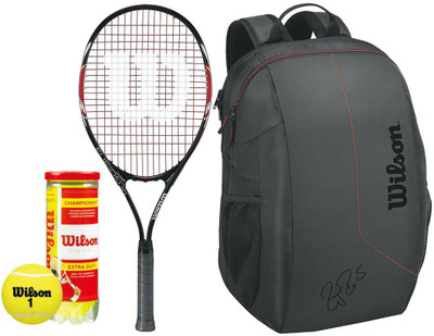 

Wilson All Tennis Kit (Fusion 3 Tennis Racquet for Adults + Championship Tennis Ball, pack of 3 + Team Tennis Racquet bag) Tennis Kit