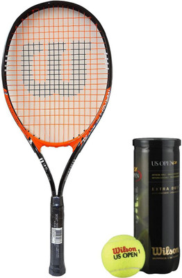 

Wilson Racquet and Ball Tennis Kit (Match Point Tennis Racquet for Adults + US Open Tennis Ball, pack of 3) Tennis Kit