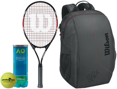 

Wilson All Tennis Kit (Fusion 3 Tennis Racquet for Adults + Australia Open Tennis Ball, pack of 3 + Team Tennis Racquet bag) Tennis Kit