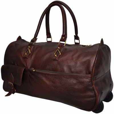 

Hidekin 19 inch Expandable Trolley Laptop Strolley Bag(Brown)