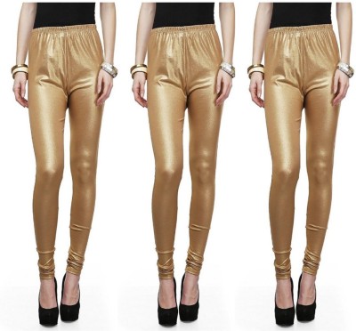 Fashion Guru Trading Ankle Length  Ethnic Wear Legging(Gold, Solid)